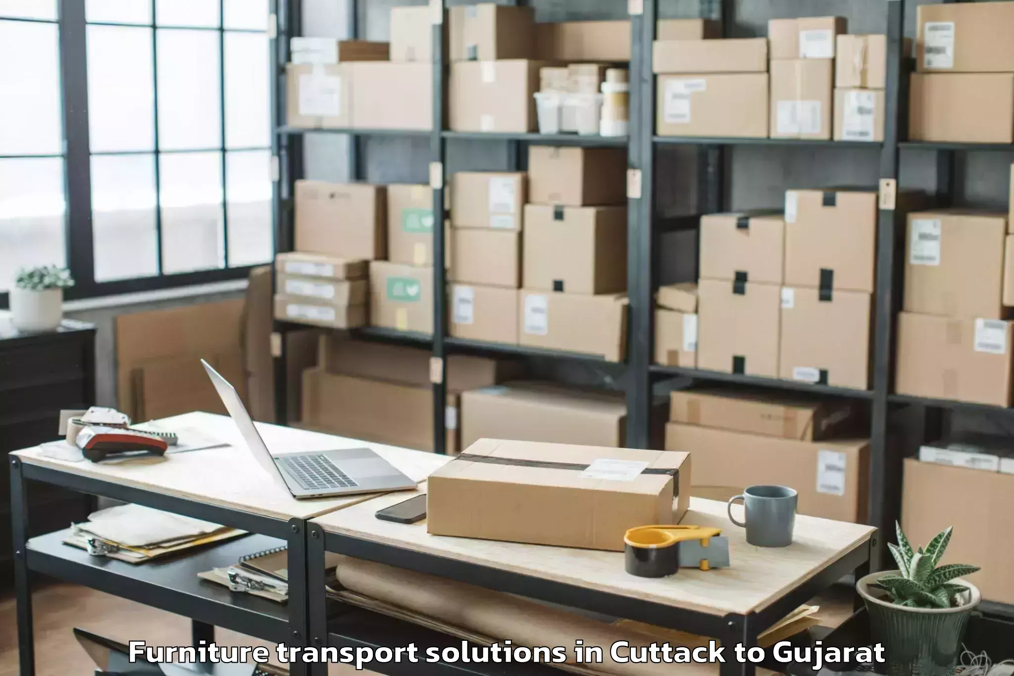 Cuttack to Wankaner Furniture Transport Solutions Booking